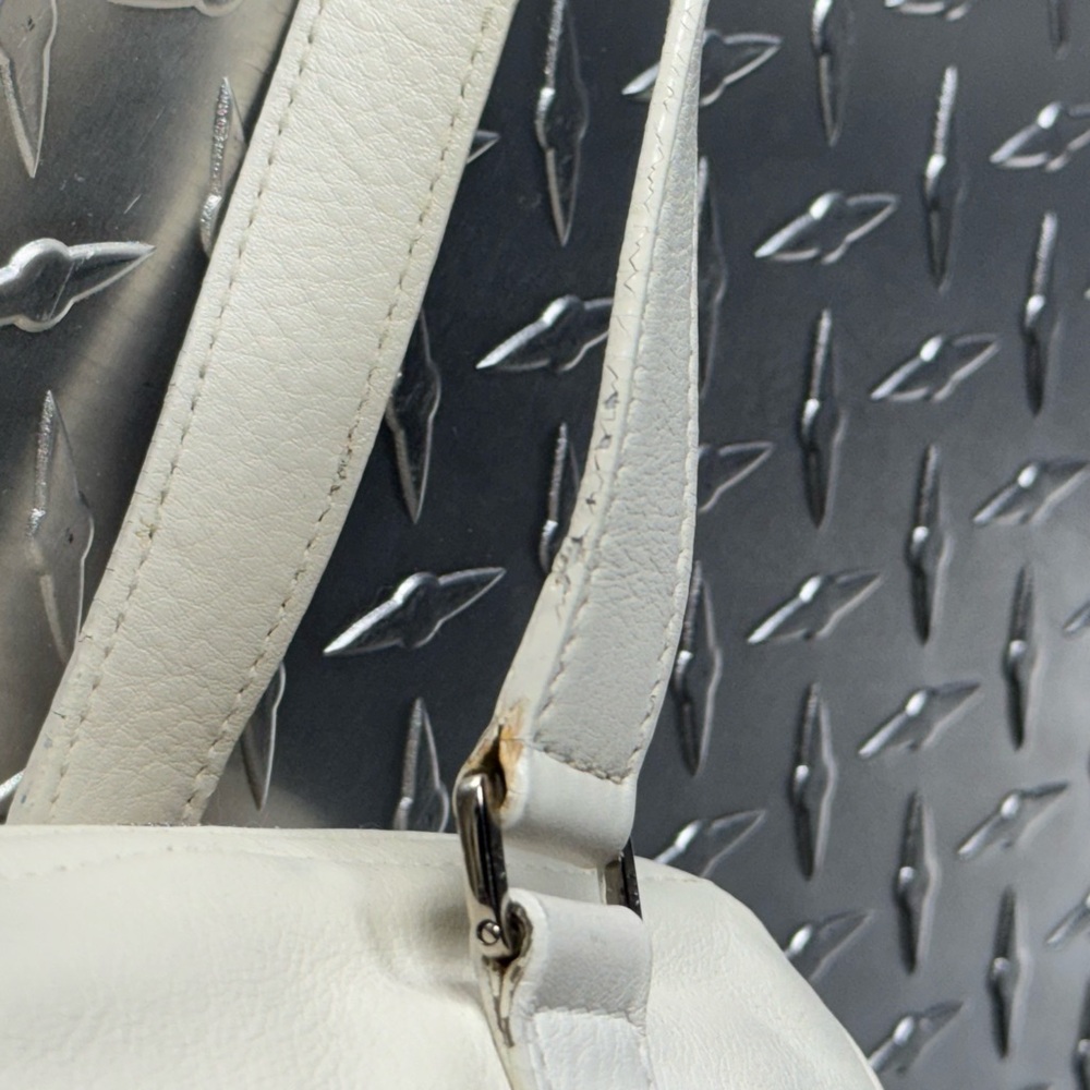 Dior Vintage Charm Logo Small Bowler Bag in White - Picture 8 of 11